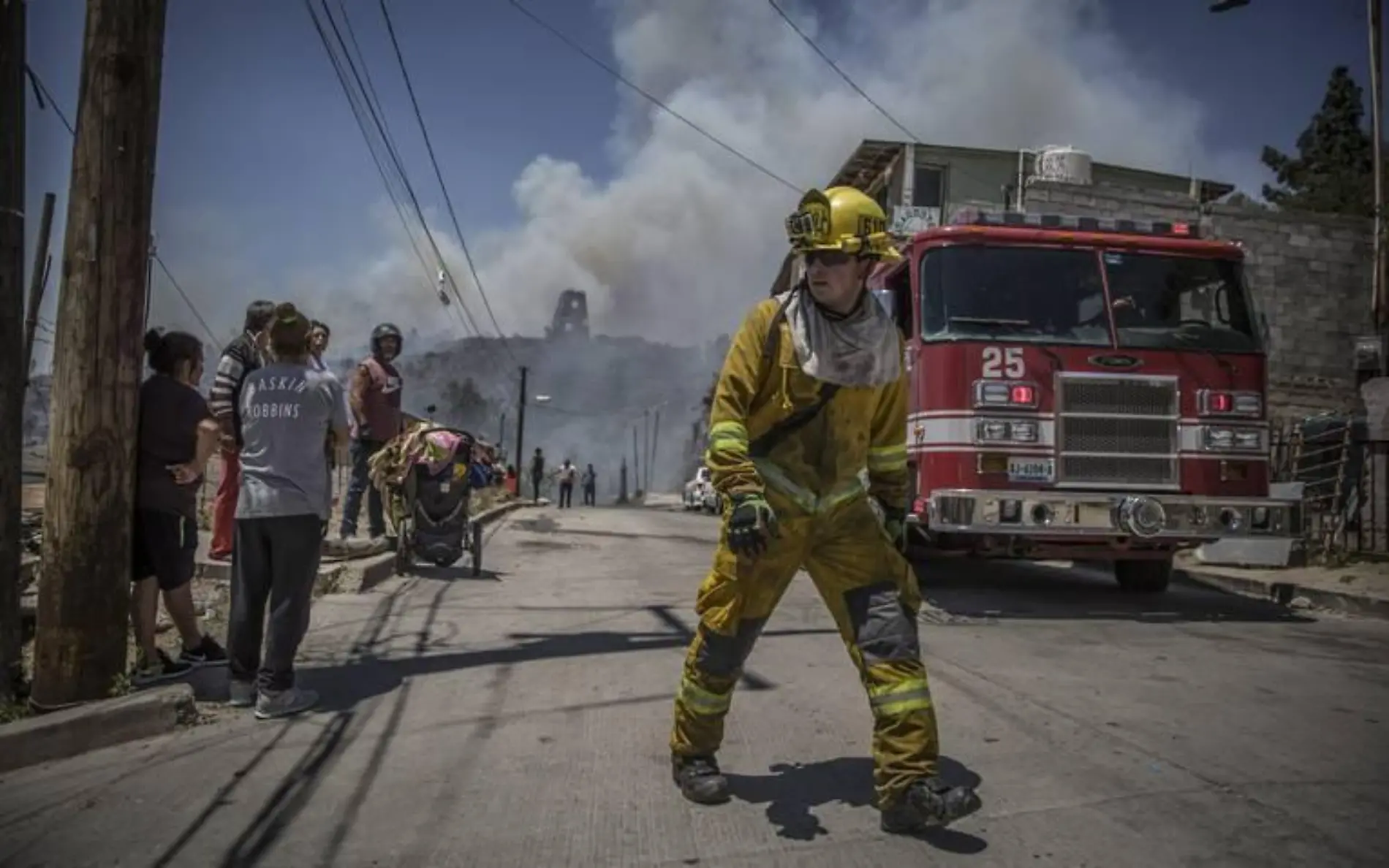 Bomberos, incendio